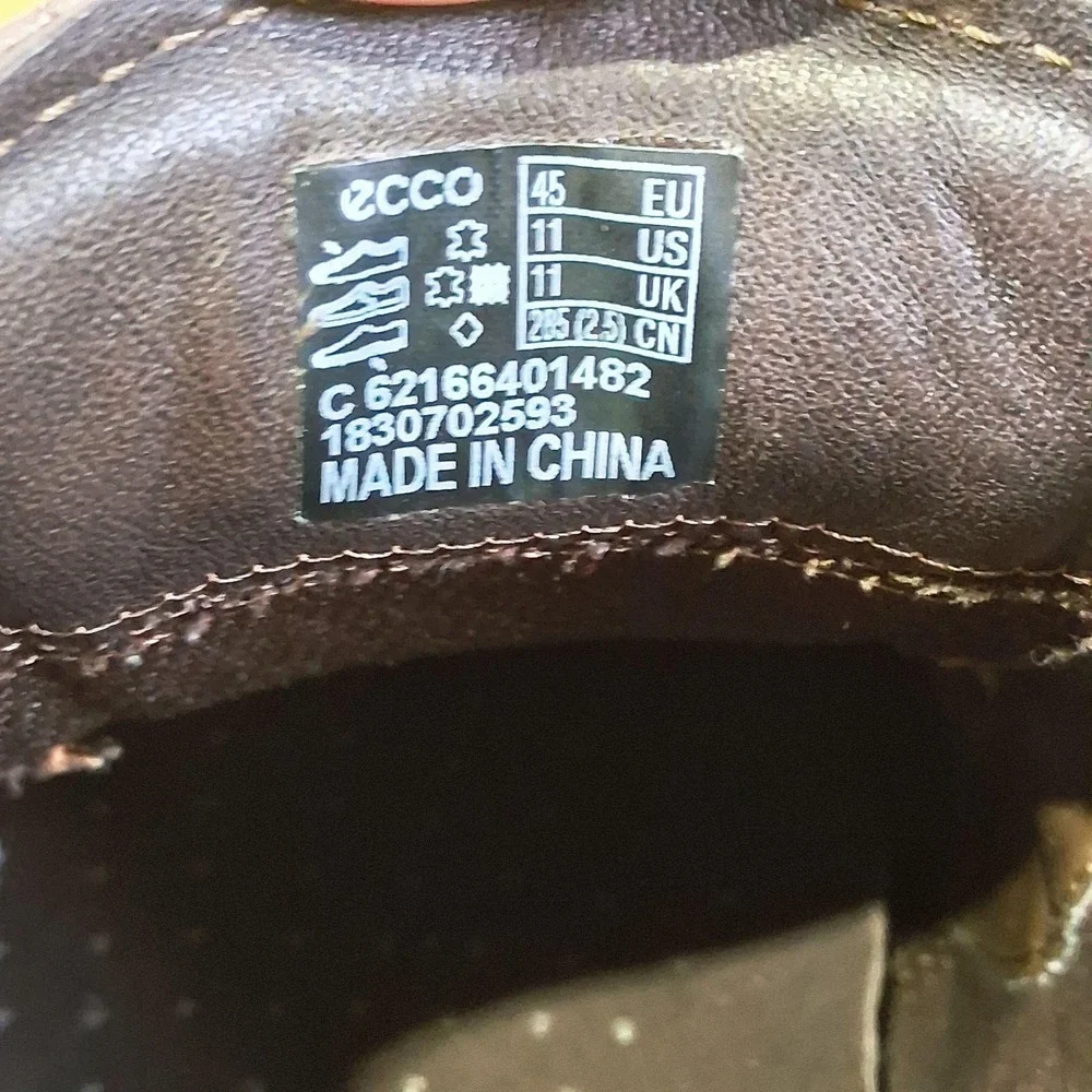 ECCO Melbourne Wingtip‎ Oxford Shoes Mens 11 45 EU Brown Leather Brogue Derby